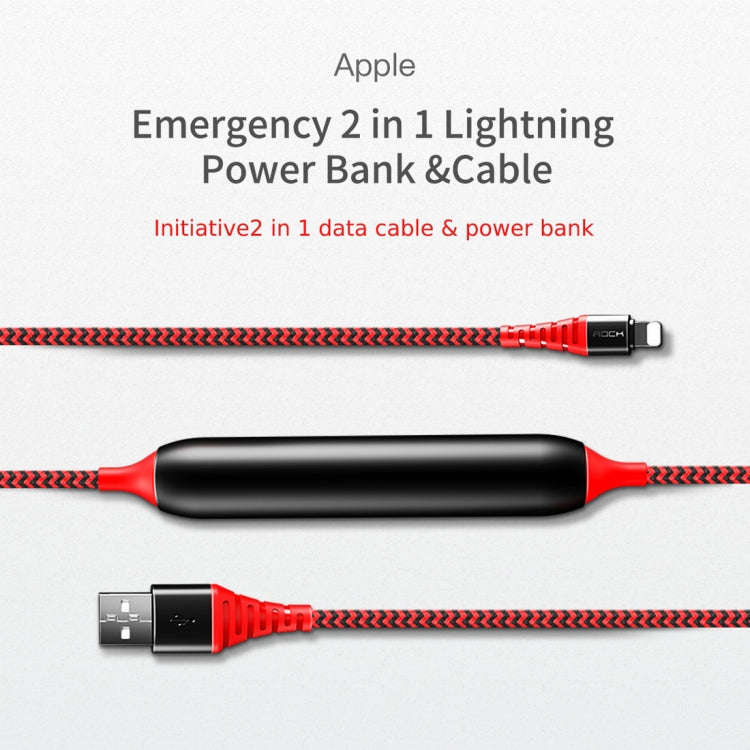 ROCK 1.2m 2.1A TPE + Nylon Braided USB to 8 Pin Data Sync Charge Cable For iPhone 11 Pro Max / iP...