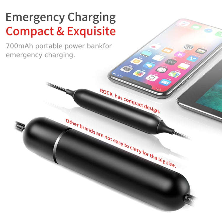 ROCK 1.2m 2.1A TPE + Nylon Braided USB to 8 Pin Data Sync Charge Cable For iPhone 11 Pro Max / iP...