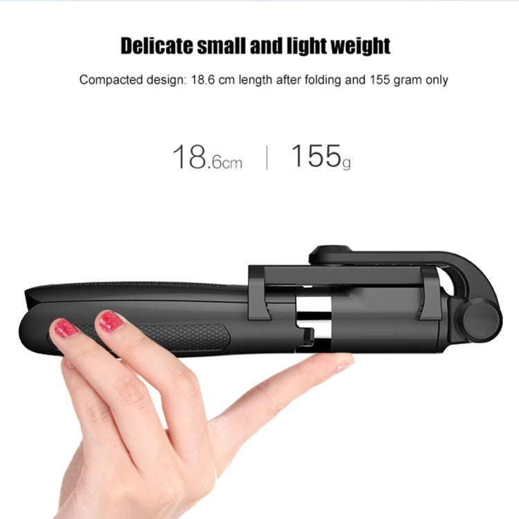 2 in 1 Foldable Bluetooth Shutter Remote Selfie Stick Tripod for iPhone and Android Phones(Red)