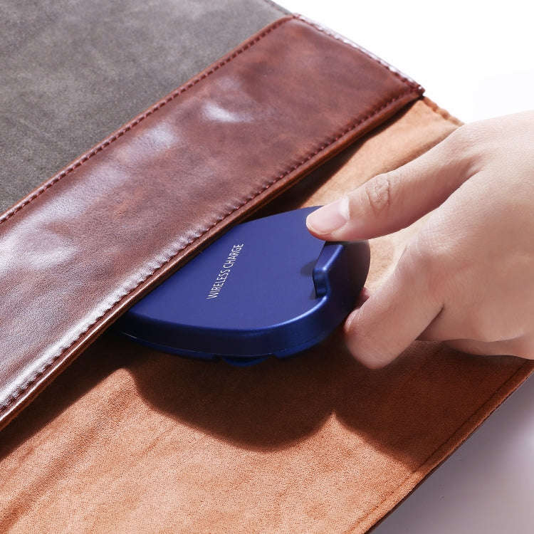 QK11 10W ABS + PC Fast Charging Qi Wireless Charger Pad(Blue)