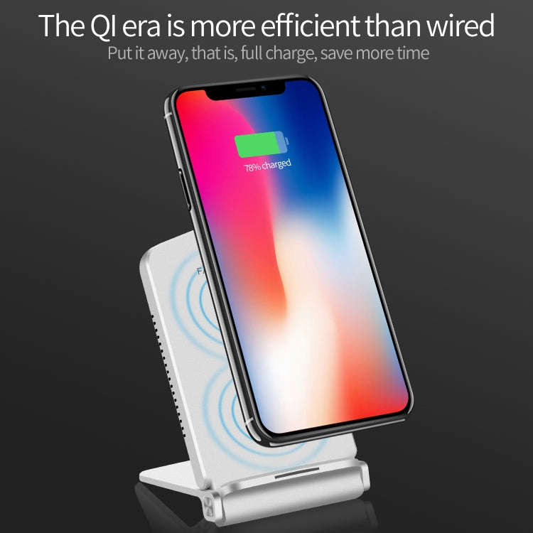 Q200 5W ABS + PC Fast Charging Qi Wireless Fold Charger Pad(Rose Gold)