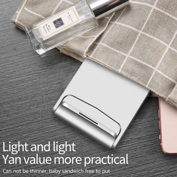 Q200 5W ABS + PC Fast Charging Qi Wireless Fold Charger Pad(Silver)