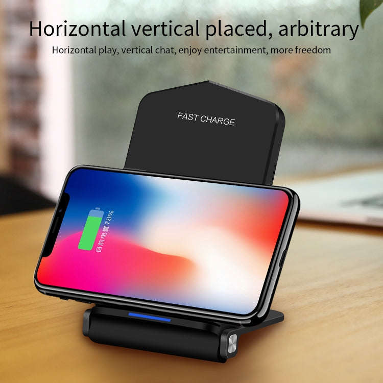 Q200 5W ABS + PC Fast Charging Qi Wireless Fold Charger Pad(Silver)