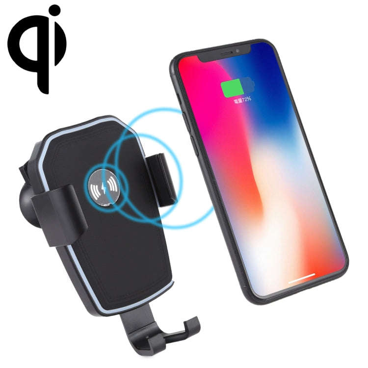 K81 10W QI Universal Rotating Gravity Induction Car Wireless Charging Mobile Phone Holder with Su...