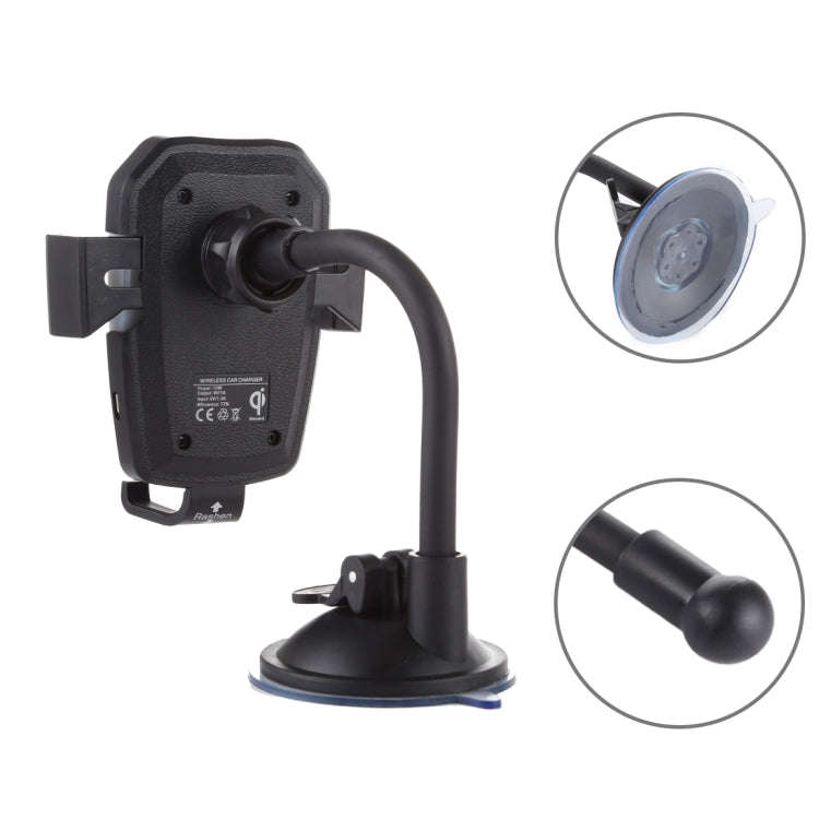 K81 10W QI Universal Rotating Gravity Induction Car Wireless Charging Mobile Phone Holder with Su...