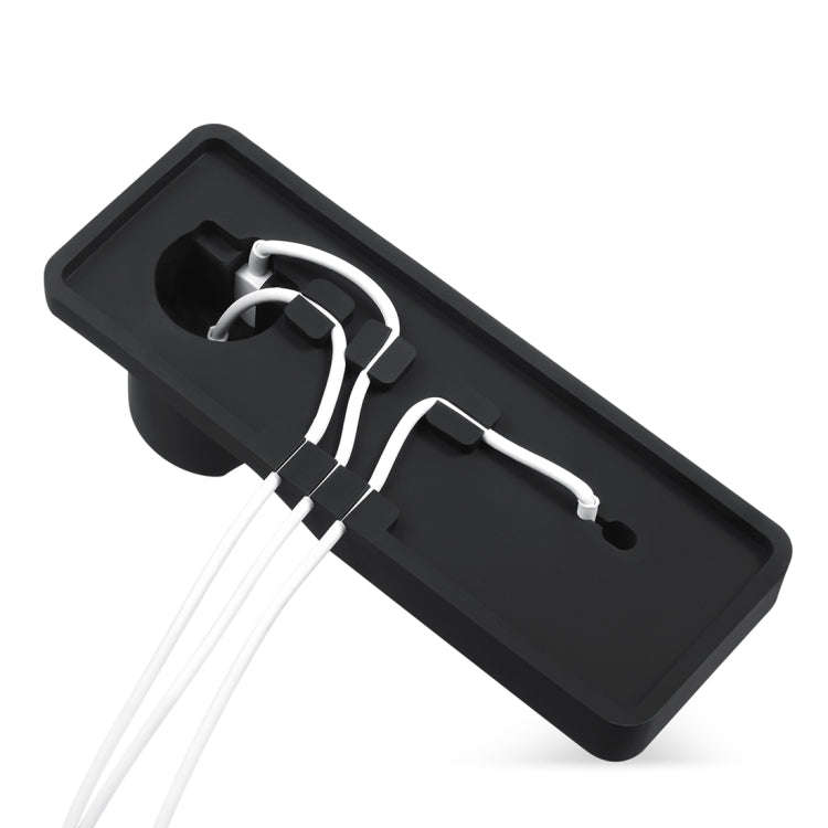 3 in 1 Silicone Charging Dock for AirPods Pro & Apple Watch & iPhone, with Bracket Funtcion(White)