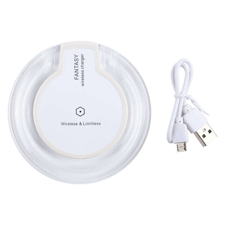 FANTASY 5V 1A Output Qi Standard Ultra-thin Wireless Charger with Charging Indicator, Support QI ...