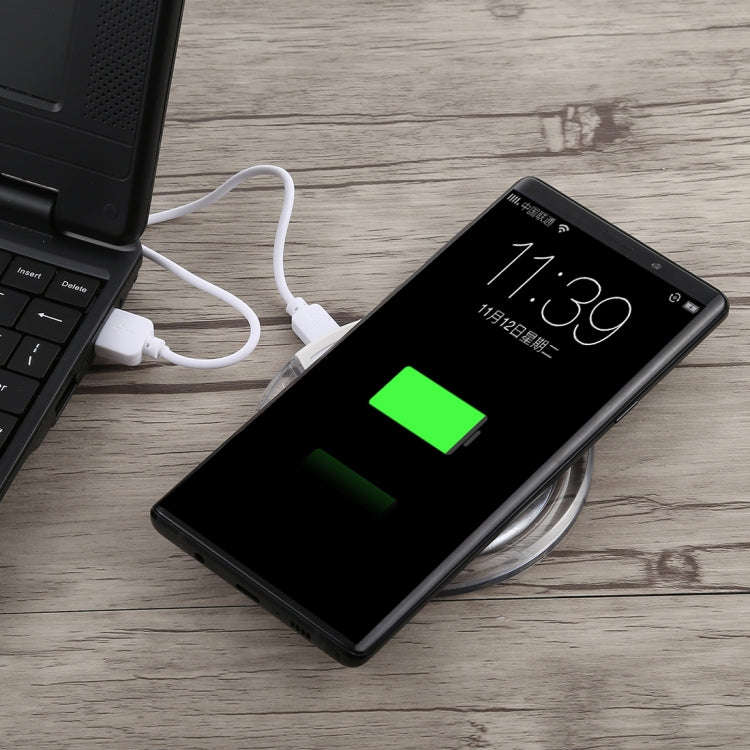 FANTASY 5V 1A Output Qi Standard Ultra-thin Wireless Charger with Charging Indicator, Support QI ...