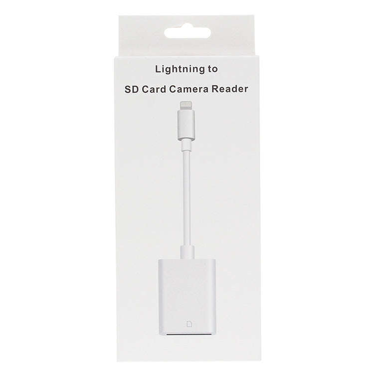 8 Pin to SD Card Camera Reader Adapter, Support iOS 9.2 or Above (White)
