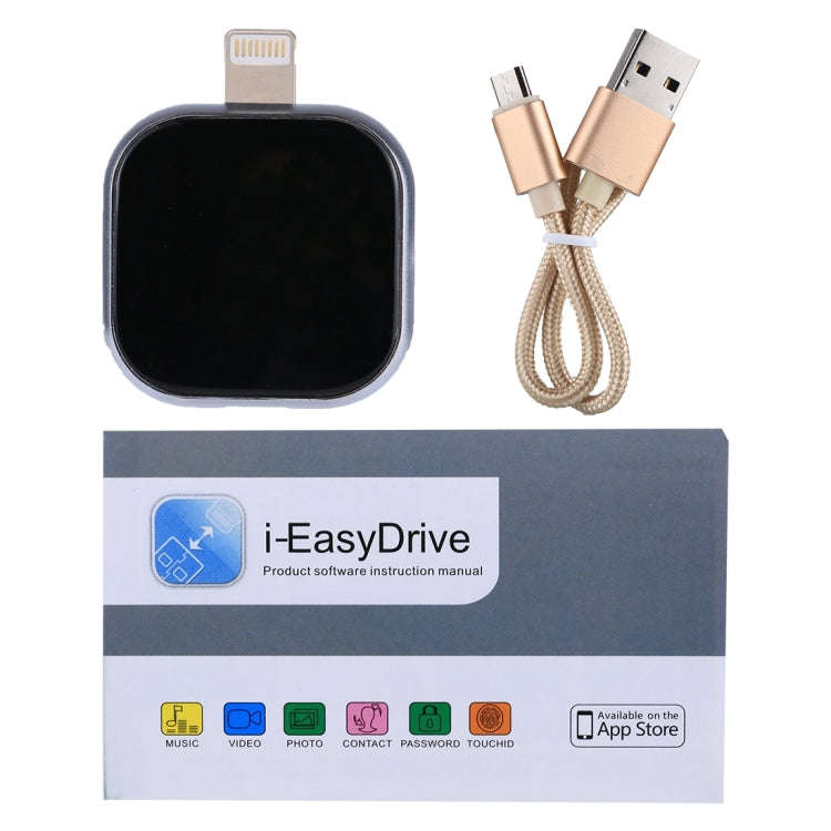 RQW-18S 8 Pin 32GB Multi-functional Flash Disk Drive with USB / Micro USB to Micro USB Cable(Black)