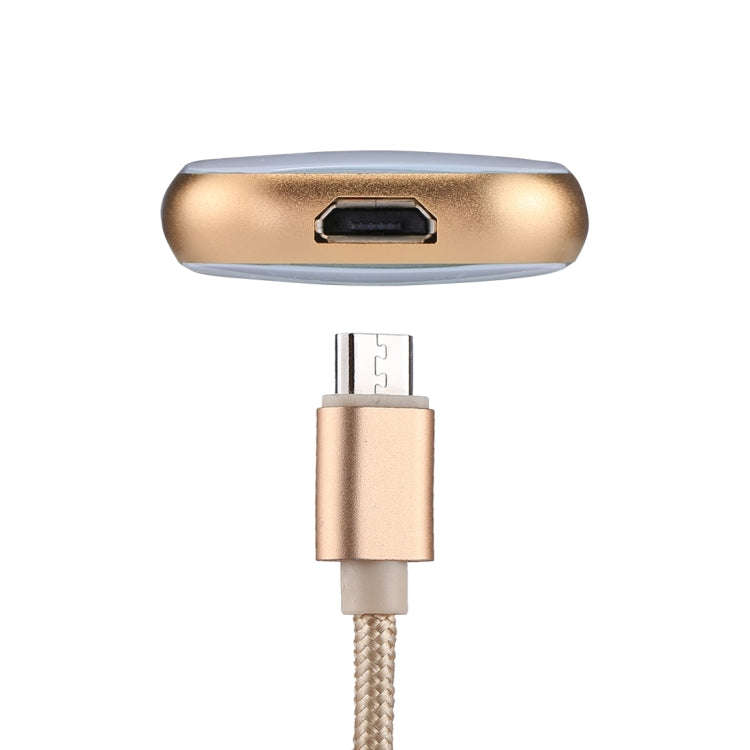 RQW-18S 8 Pin 32GB Multi-functional Flash Disk Drive with USB / Micro USB to Micro USB Cable(Gold)