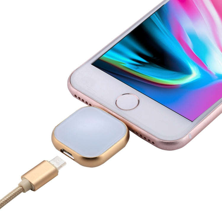RQW-18S 8 Pin 32GB Multi-functional Flash Disk Drive with USB / Micro USB to Micro USB Cable(Gold)