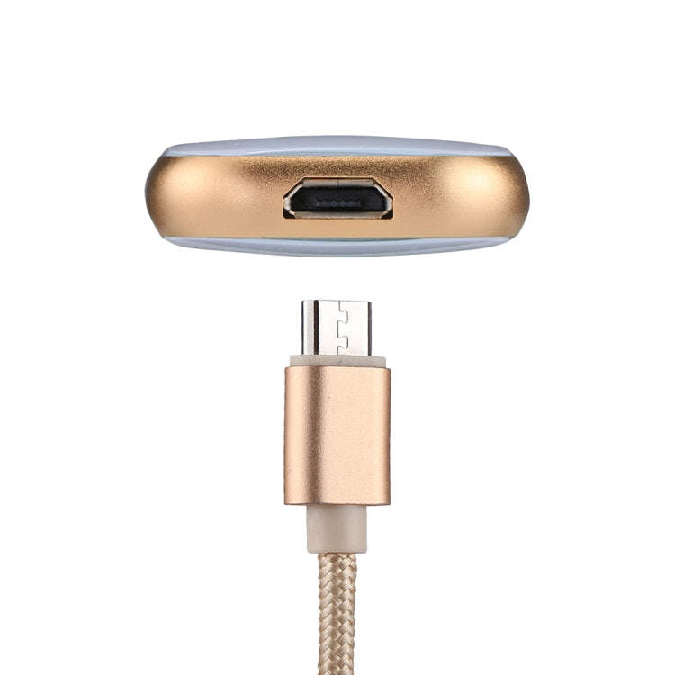 RQW-18S 8 Pin 16GB Multi-functional Flash Disk Drive with USB / Micro USB to Micro USB Cable(Gold)