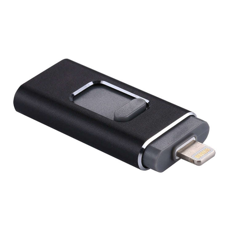 easyflash RQW-01B 3 in 1 USB 2.0 & 8 Pin & Micro USB 32GB Flash Drive(Black)