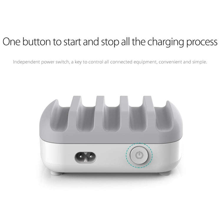 ORICO DUK-5P 40W 5 USB Ports Smart Charging Station with Phone & Tablet Stand(Black)
