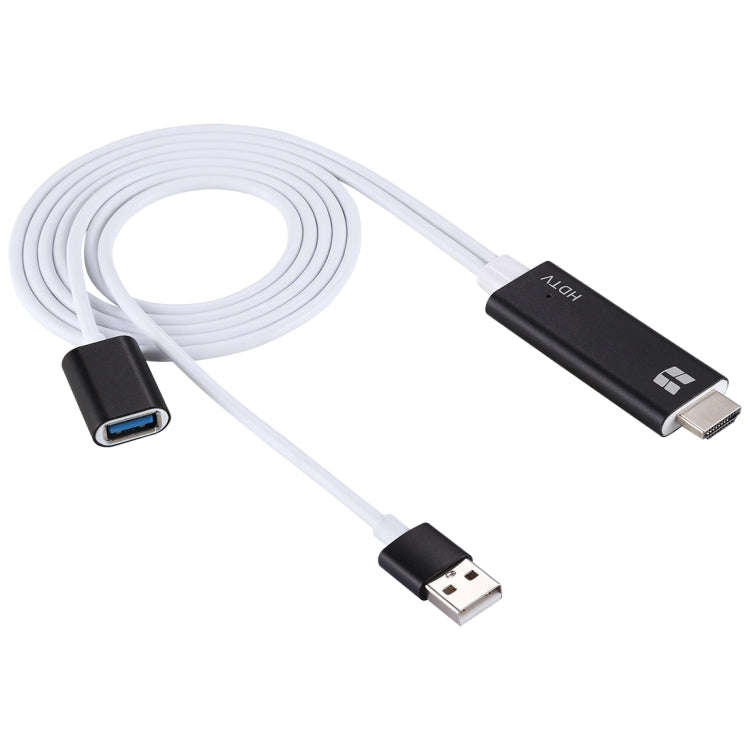 USB 3.0 Female HDMI HD 1080P Video Converter HDTV Cable(Black)