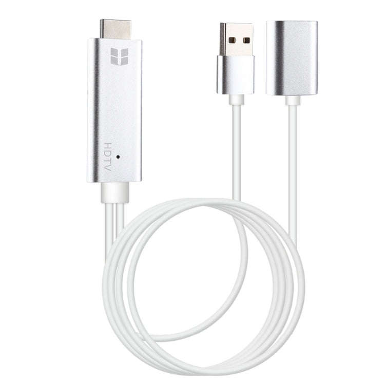USB 3.0 Female HDMI HD 1080P Video Converter HDTV Cable(Silver)