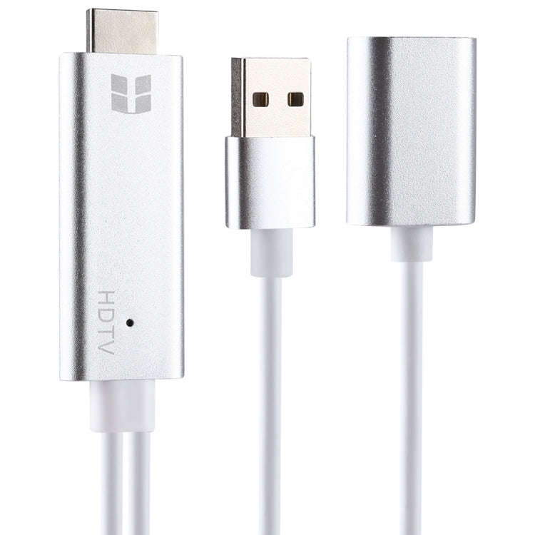 USB 3.0 Female HDMI HD 1080P Video Converter HDTV Cable(Silver)