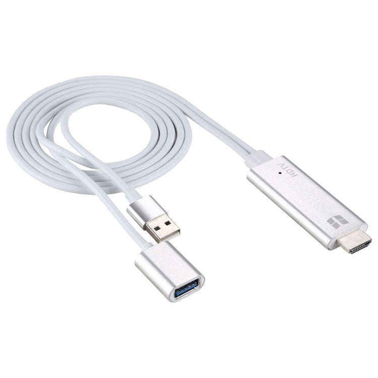 USB 3.0 Female HDMI HD 1080P Video Converter HDTV Cable(Silver)