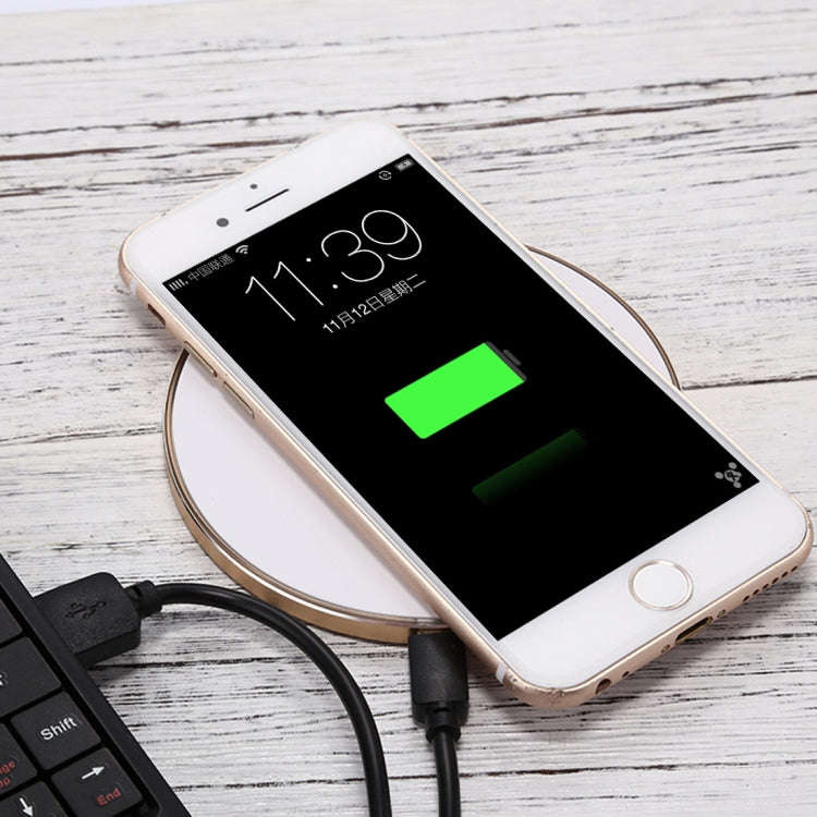 Q21 Fast Charging Wireless Charger Station with Indicator Light(Gold)