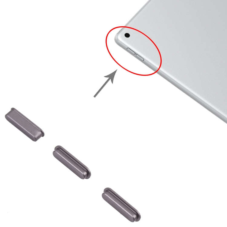 Power Button and Volume Control Button for iPad 10.2 inch 2019 2020 2021 (Grey)