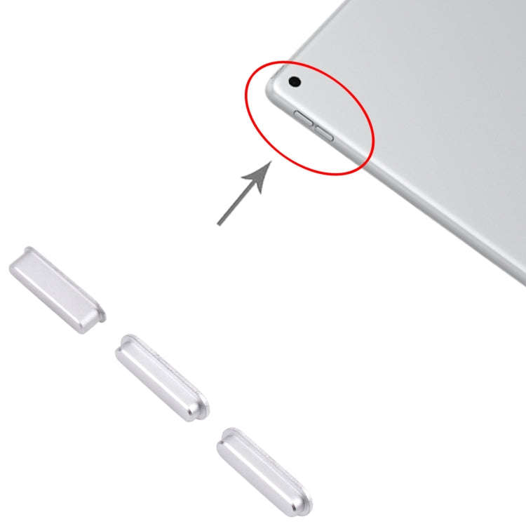 Power Button and Volume Control Button for iPad 10.2 inch 2019 2020 2021 (Silver)