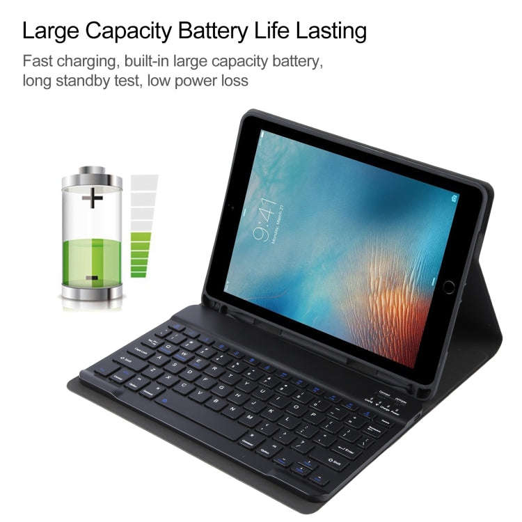 For iPad Pro 9.7 / 9.7 inch 2017 / 9.7 2018 / Air / Air 2 IP071 Separable ABS Smart Bluetooth Key...