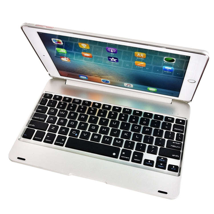 For iPad Pro 9.7 inch / iPAD Air 2 Horizontal Flip Tablet Case + Bluetooth Keyboard(Silver)