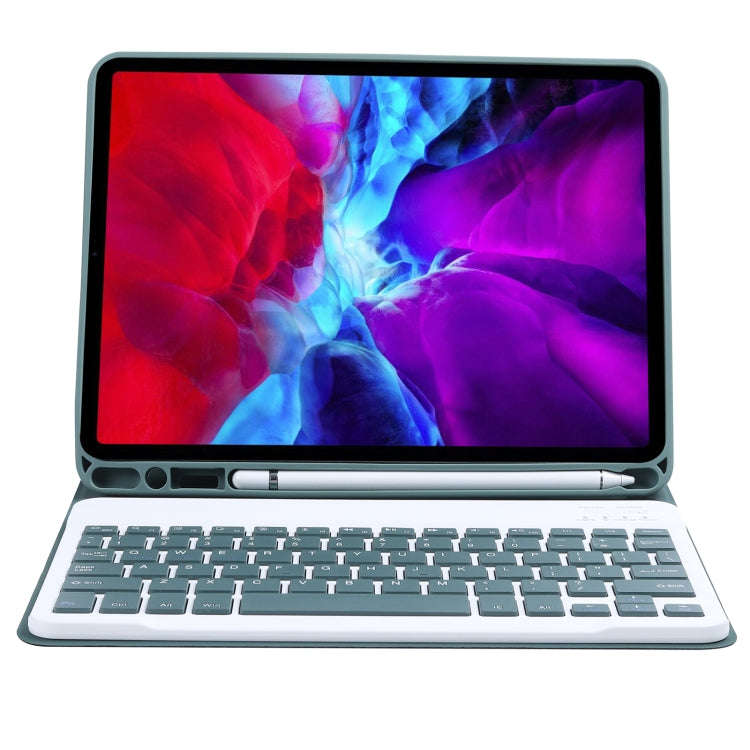 C-11B Detachable Candy Color Bluetooth Keyboard Leather Tablet Case with Pen Slot & Holder for iP...