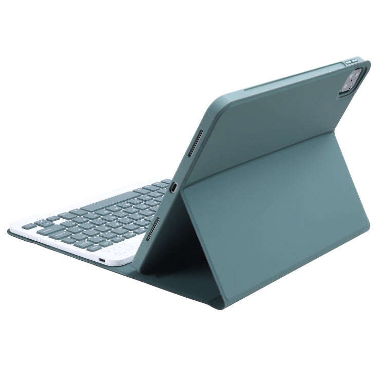 C-11B Detachable Candy Color Bluetooth Keyboard Leather Tablet Case with Pen Slot & Holder for iP...