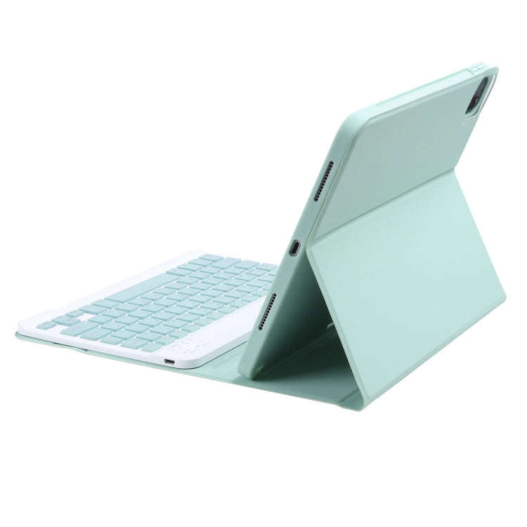 C-11B Detachable Candy Color Bluetooth Keyboard Leather Tablet Case with Pen Slot & Holder for iP...