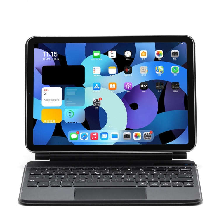P109 Pro Ultra-thin Detachable Bluetooth Keyboard Leather Tablet Case with Touchpad & White Backl...