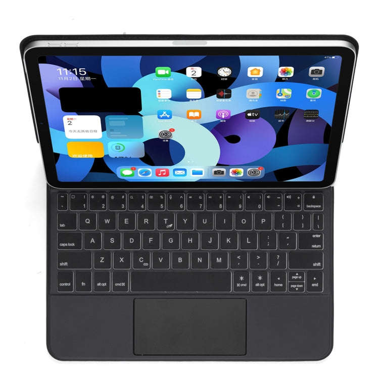 P109 Pro Ultra-thin Detachable Bluetooth Keyboard Leather Tablet Case with Touchpad & White Backl...