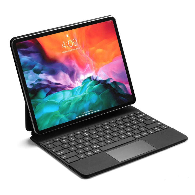 P129 Pro Ultra-thin Detachable Bluetooth Keyboard Leather Tablet Case with Touchpad & White Backl...
