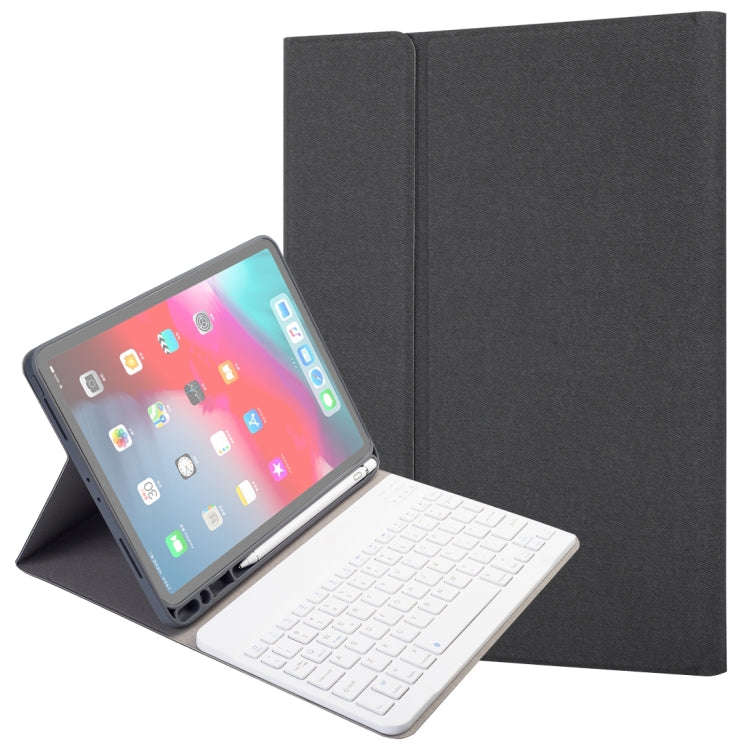 RK11 For iPad Pro 11 inch Silk Texture Detachable Plastic Bluetooth Keyboard Leather Tablet Case ...