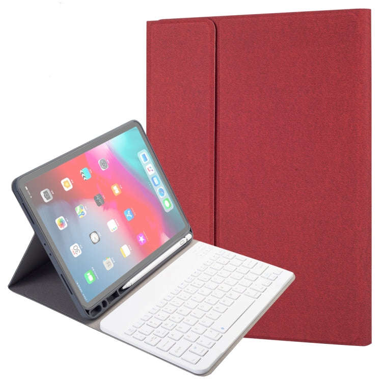 RK11 For iPad Pro 11 inch Silk Texture Detachable Plastic Bluetooth Keyboard Leather Tablet Case ...