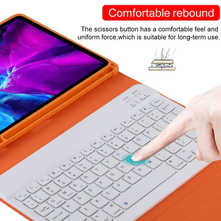 TG11B Detachable Bluetooth White Keyboard + Microfiber Leather Tablet Case for iPad Pro 11 inch (...