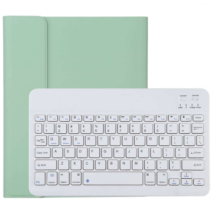 TG11B Detachable Bluetooth White Keyboard + Microfiber Leather Tablet Case for iPad Pro 11 inch (...