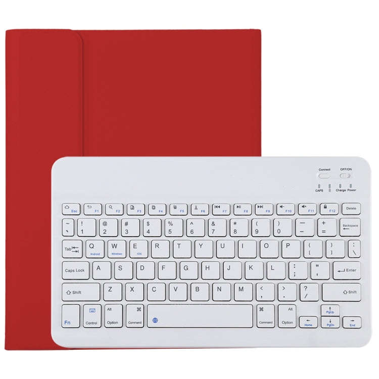 TG11B Detachable Bluetooth White Keyboard + Microfiber Leather Tablet Case for iPad Pro 11 inch (...