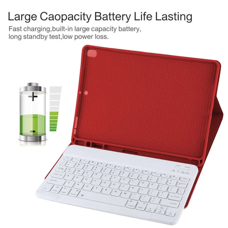 TG11B Detachable Bluetooth White Keyboard + Microfiber Leather Tablet Case for iPad Pro 11 inch (...