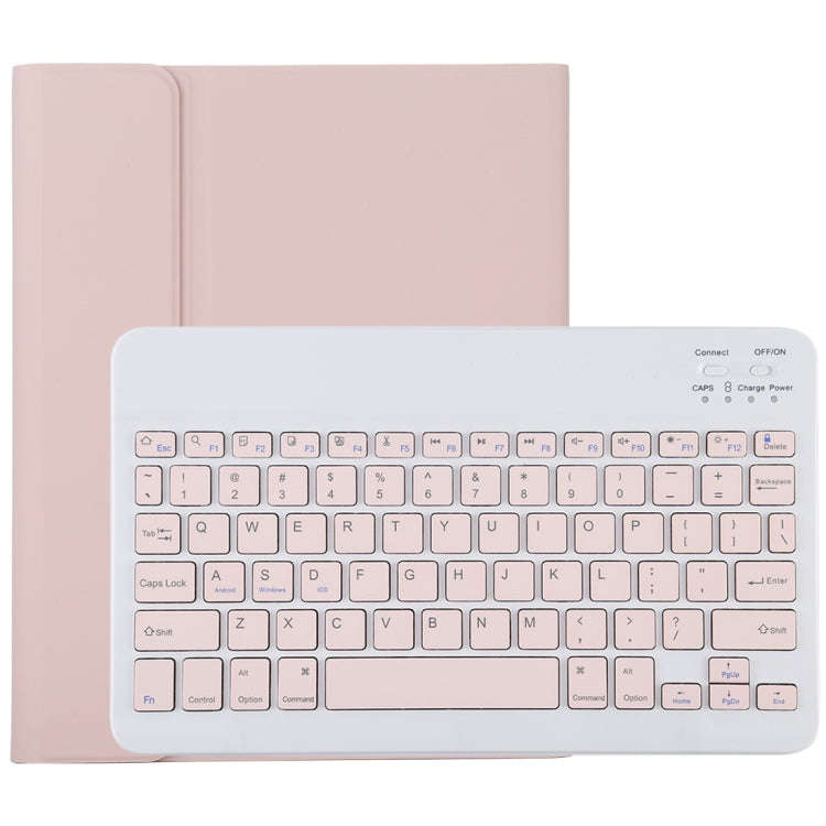 TG11B Detachable Bluetooth Pink Keyboard + Microfiber Leather Tablet Case for iPad Pro 11 inch (2...