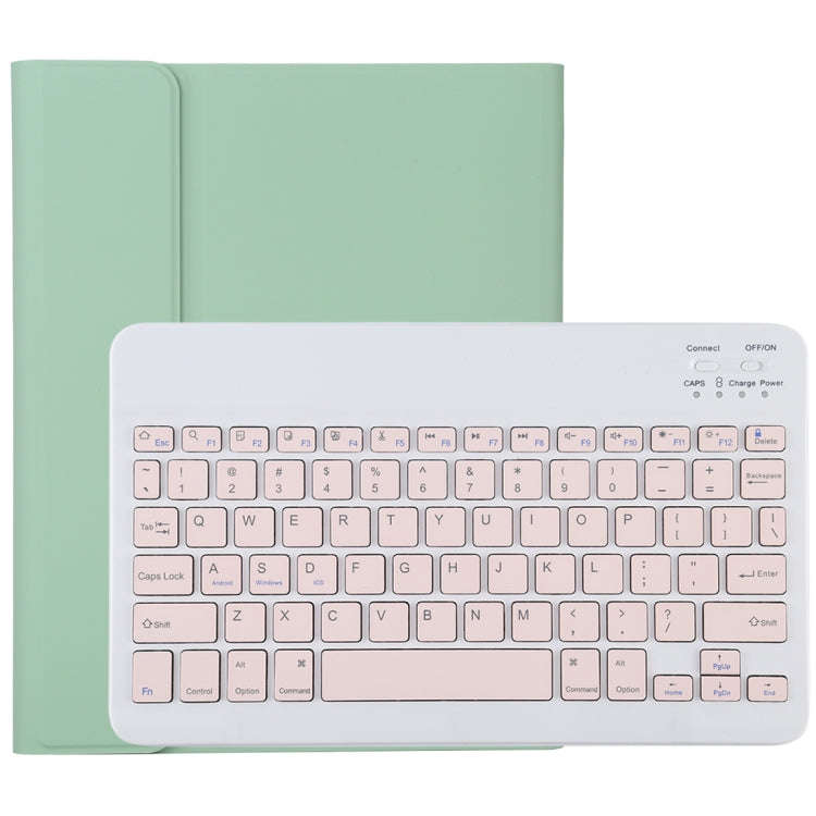 TG11B Detachable Bluetooth Pink Keyboard + Microfiber Leather Tablet Case for iPad Pro 11 inch (2...
