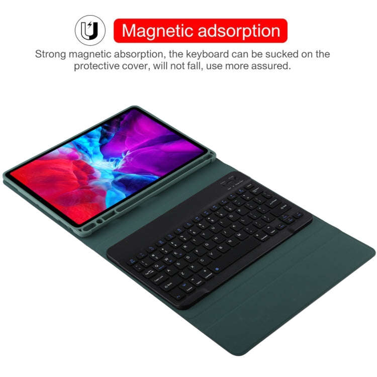 TG11B Detachable Bluetooth Black Keyboard + Microfiber Leather Tablet Case for iPad Pro 11 inch (...