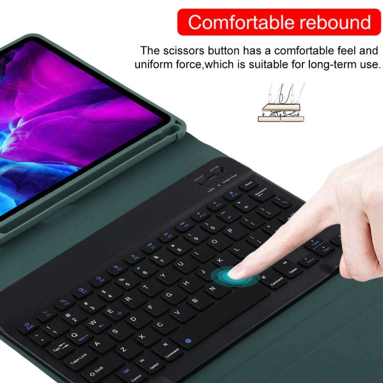 TG11B Detachable Bluetooth Black Keyboard + Microfiber Leather Tablet Case for iPad Pro 11 inch (...