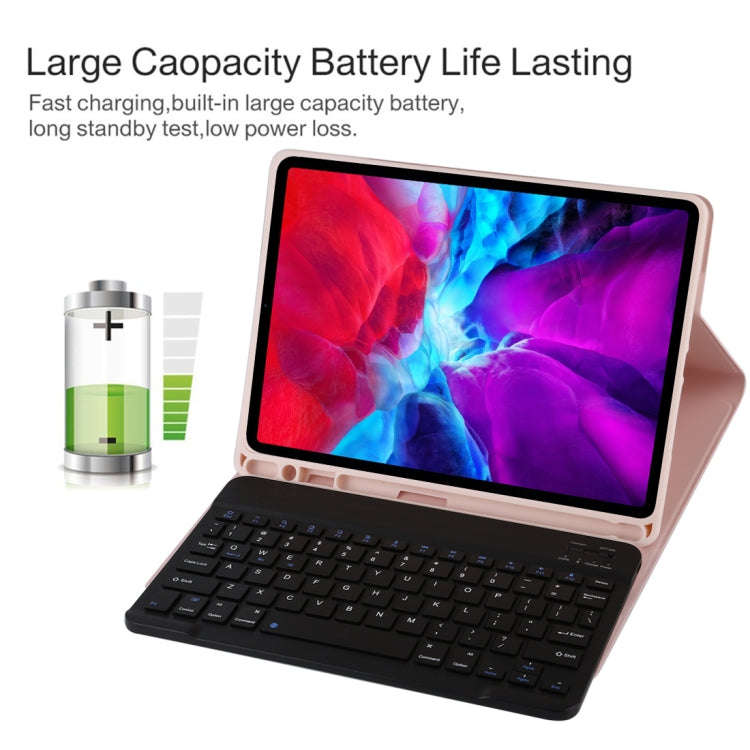 TG11B Detachable Bluetooth Black Keyboard + Microfiber Leather Tablet Case for iPad Pro 11 inch (...