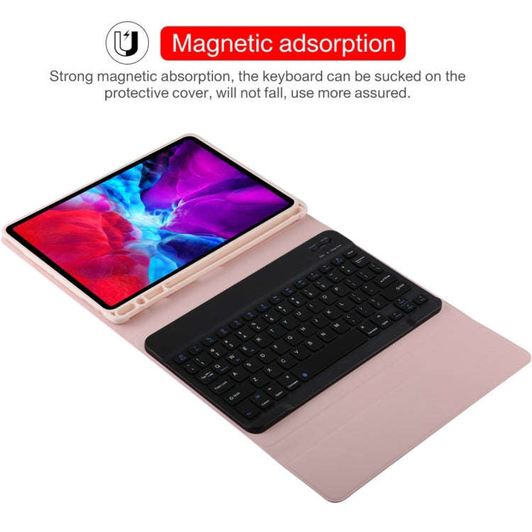 TG11B Detachable Bluetooth Black Keyboard + Microfiber Leather Tablet Case for iPad Pro 11 inch (...