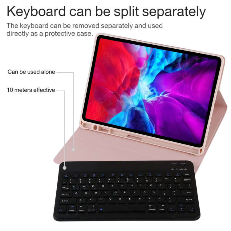 TG11B Detachable Bluetooth Black Keyboard + Microfiber Leather Tablet Case for iPad Pro 11 inch (...