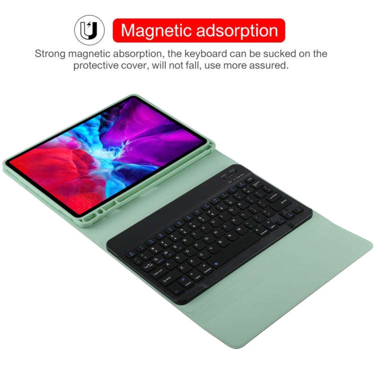 TG11B Detachable Bluetooth Black Keyboard + Microfiber Leather Tablet Case for iPad Pro 11 inch (...