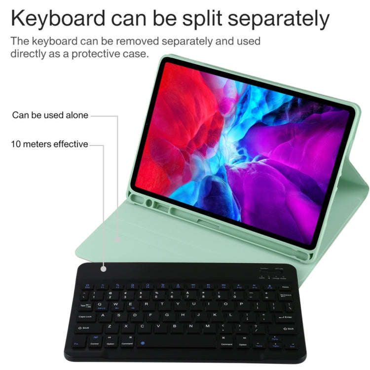 TG11B Detachable Bluetooth Black Keyboard + Microfiber Leather Tablet Case for iPad Pro 11 inch (...