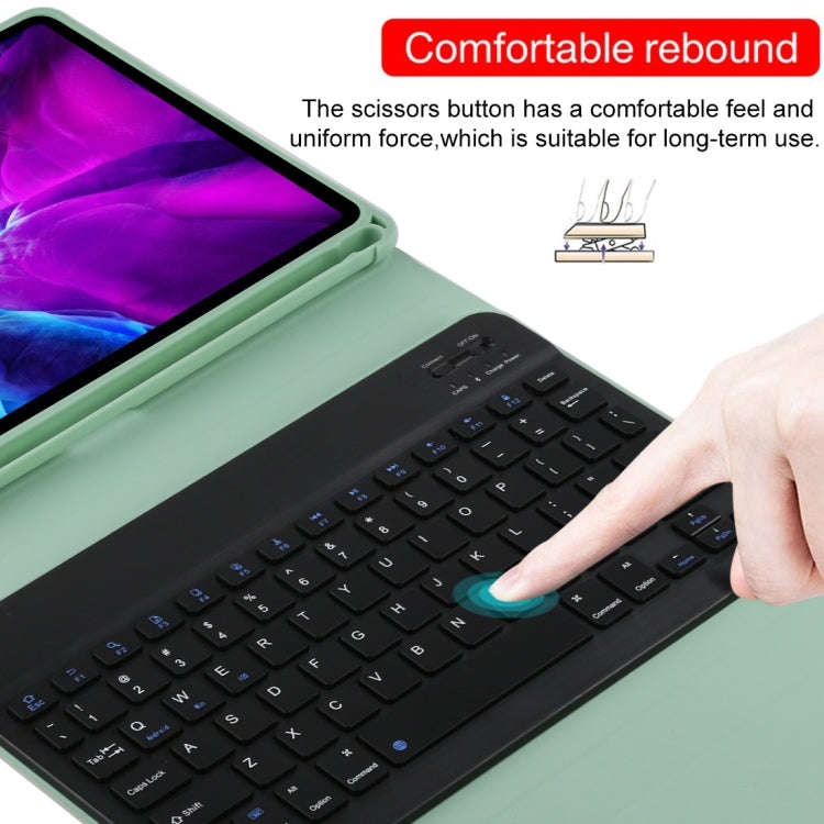 TG11B Detachable Bluetooth Black Keyboard + Microfiber Leather Tablet Case for iPad Pro 11 inch (...
